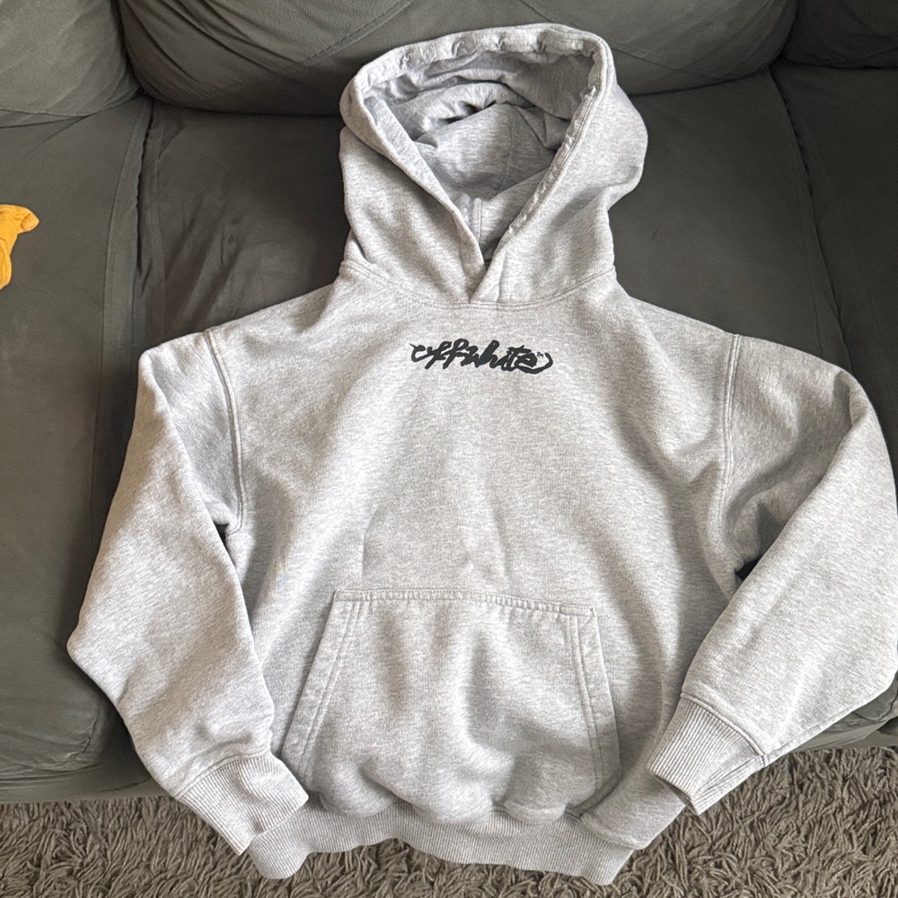 Off-White Light Gray Pullover Hoodie